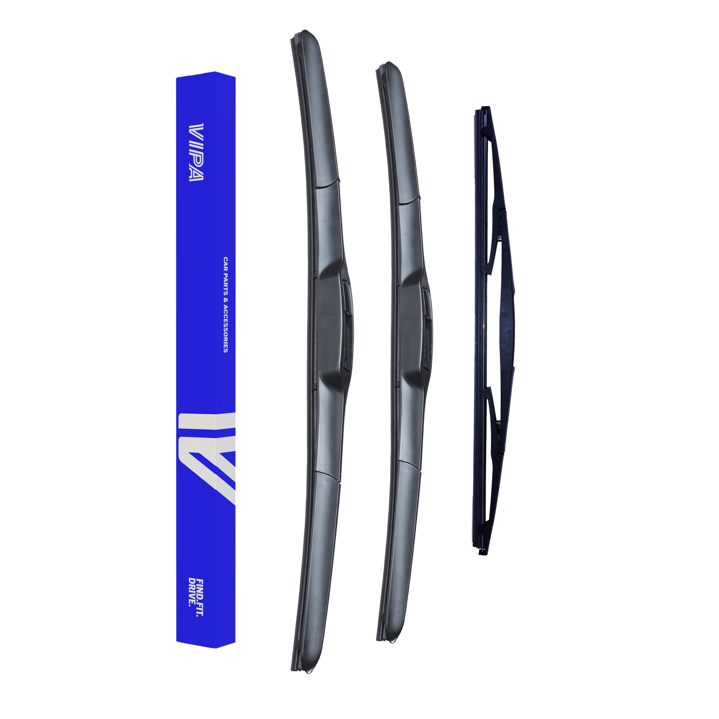 Vipa Car Parts Premium Wiper Blade Set | fits: HONDA JAZZ MK3 Hatchback (Jul 2008 to Dec 2015) | All-Weather Performance | Durable, Streak-Free Windshield Wipers | Easy Installation