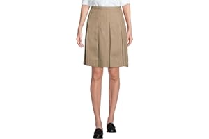 Lands' End School Uniform Women's Solid Box Pleat Skirt Above Knee