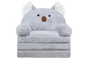 QIUODO Toddler Chair Plush with Removable Cover, Kids Sofa Bed to Lounger, Comfy Kids Couch for Kids Age 1-3