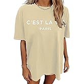 Zoyami Womens Oversized T Shirt Graphic Tee Casual Summer Loose Short Sleeve Top