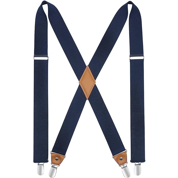 MOTIF SUSPENDERS (Stars) for Men and Women Y-shape 1.4 Inch