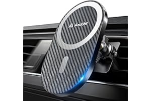 andobil Upgraded for Magsafe Car Mount Pro [Strongest Magnet, Big Phone Friendly] 360° Rotation Magnetic Phone Holder for Car Vent for iPhone 17 Pro Max 16/15/14/13/12 Samsung S25/S24 (Carbon Fiber)