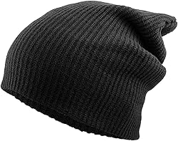 KBW-12 BLK Comfortable Soft Slouchy Beanie