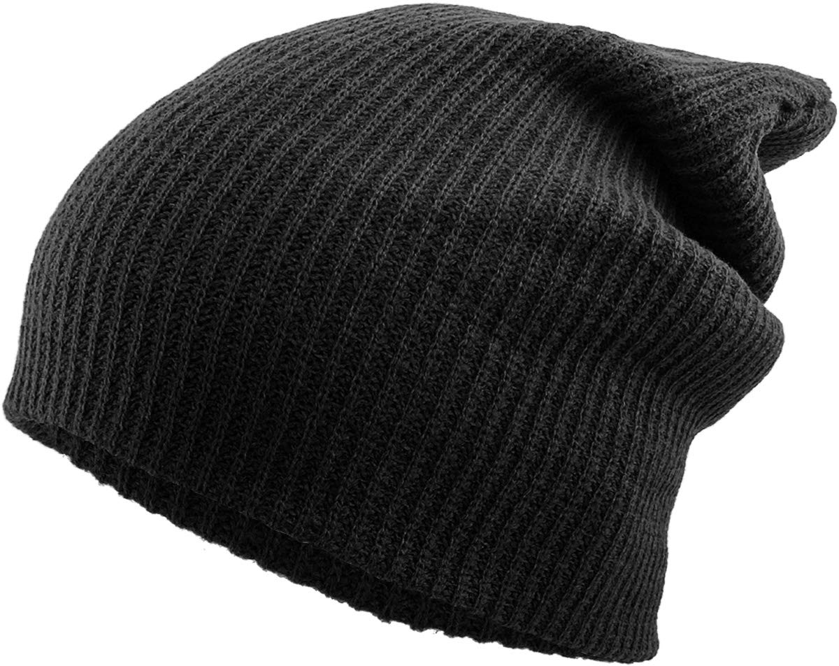 KBW-12 BLK Comfortable Soft Slouchy Beanie