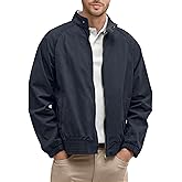 Comdecevis Men's Bomber Jacket Lightweight Windbreaker Casual Stylish Two-Way Zipper Coat for All Season