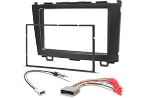 NuIth Double DIN Radio Dash Kit W/Radio Wire Harness for Honda CRV 2007-2011, Stereo Installation Kit for CRV, Double DIN Radio Install Kit for CRV