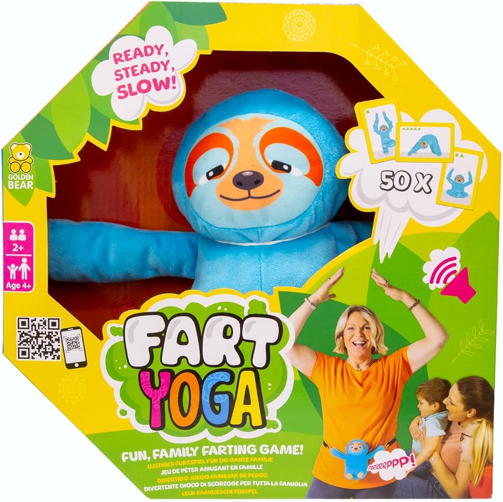 Bear Faced Games Fart Yoga Sammy Sloth Party Game 4 Plus
