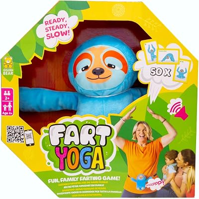 Bear Faced Games Fart Yoga Sammy Sloth Party Game 4 Plus