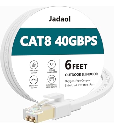 Adoreen Cat 6 Ethernet Cable 200 Ft-Gray, Outdoor & Indoor Snagless Long Round RJ45 Network Cable, POE, Soft Flexible Gbps Internet LAN Computer Patch Cord For Router Modem Switch Fast Gaming - View #5