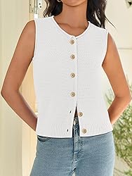 Sleeveless Sweater Tops for Women Summer Tank Tops