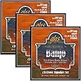 GHS Strings PF140 J.D. crowe Signature Series (Studio), 5-String Stainless Steel Banjo Strings, Light (9 1/2-20), Pack of 3
