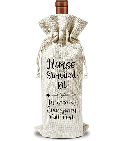 Bolsa Para Botella De Vino Temática De Enfermera - Regalo Para Graduación, Estudiantes Y Profesionales