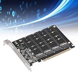 Annadue NVMe PCIe Adapter M.2 SSD to PCIE X16 4 Port Expansion Card 4x32Gbps view 6