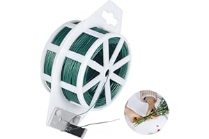 SHINTOP Floral Wire, 110 Yards Flexible Craft Wire for Wreath 22 Gauge Green Florist Supplies with Built-in Cutter for Christmas Tree, Garland and Flower Arrangements, Plant Support