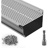 VEVOR Gutter Guard, 6 inch Width, Aluminum Leaf Filter DIY Gutter Cover, 52 PCS 208 ft Total Length, 0.157'' Hole Diameter &amp; 0.02'' Thick Fits Any Roof or Gutter Type