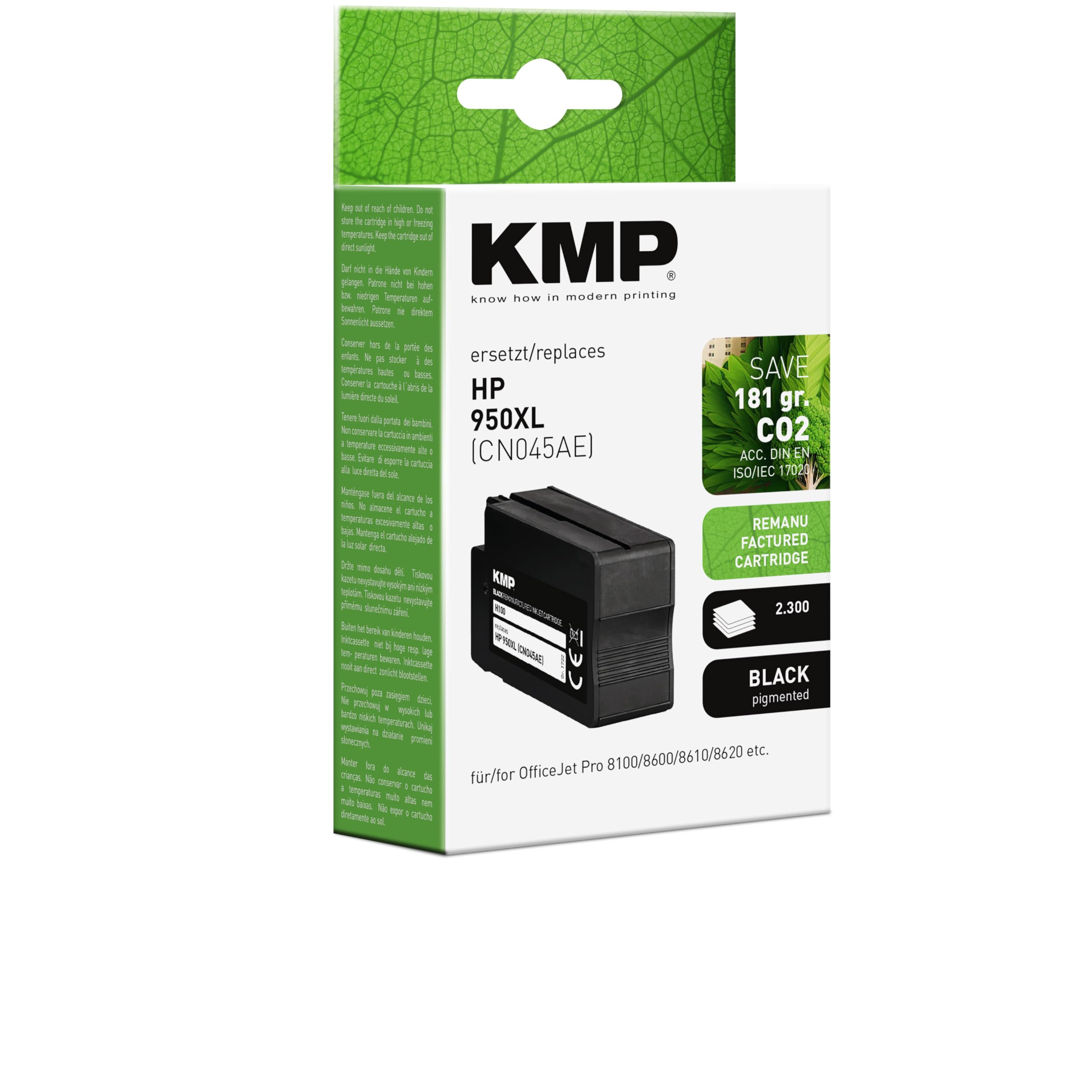 KMP Compatible Premium Ink Cartridge for HP 950XL - Black