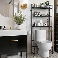 YBING Over The Toilet Rack 3 Tier Bathroom Shelf Over Toilet Storage Organizer Freestanding Above Toilet Storage Rack with Me