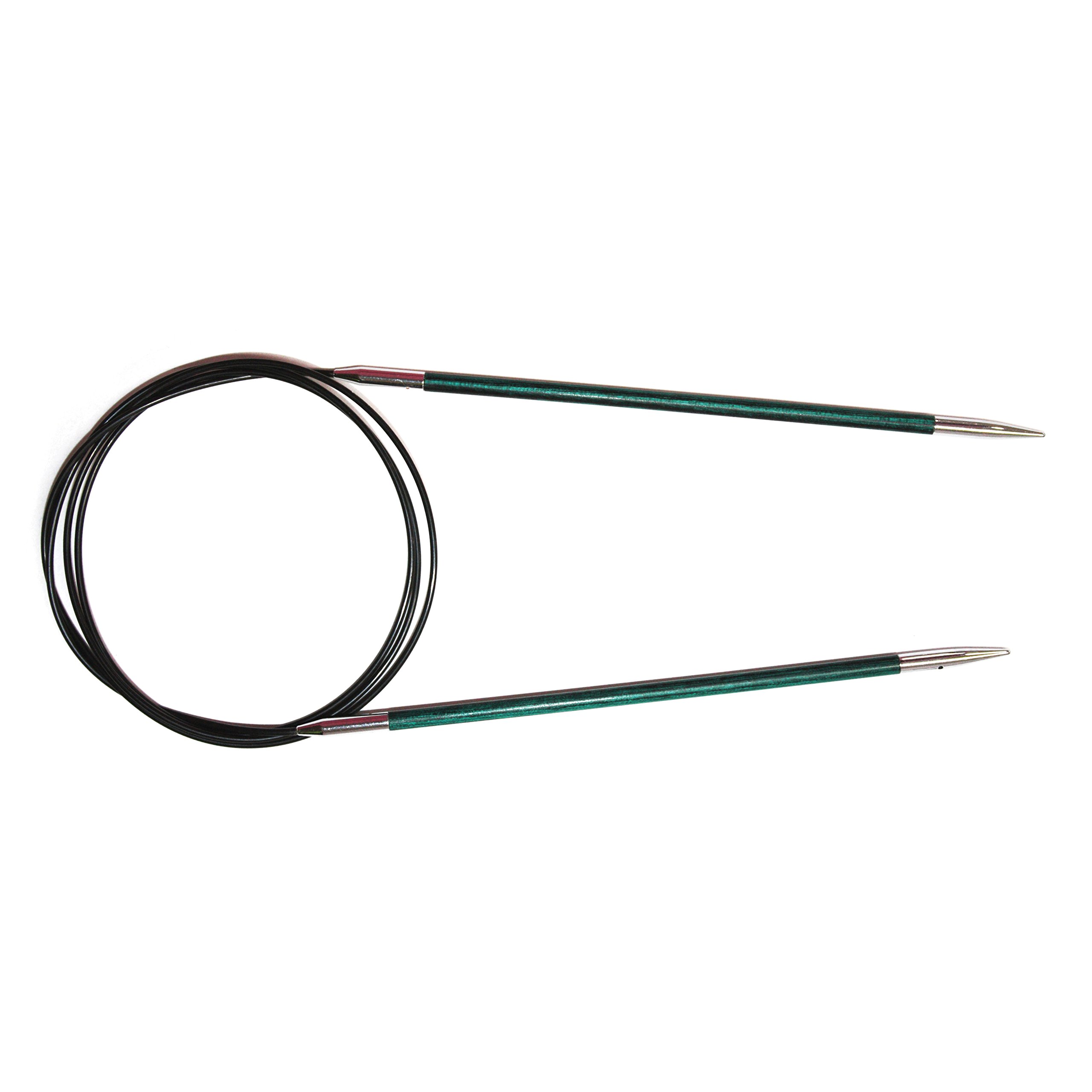 KnitPro Royale: Knitting Pins: Circular: Fixed: 100cm x 3.50mm, Birchwood, brass, Multi-Colour, 3.5mm