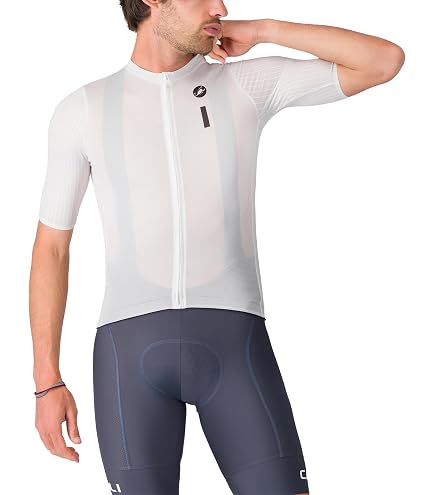 Amazon.com : CASTELLI UPF Long-Sleeve Jersey Silver Gray S | Stay