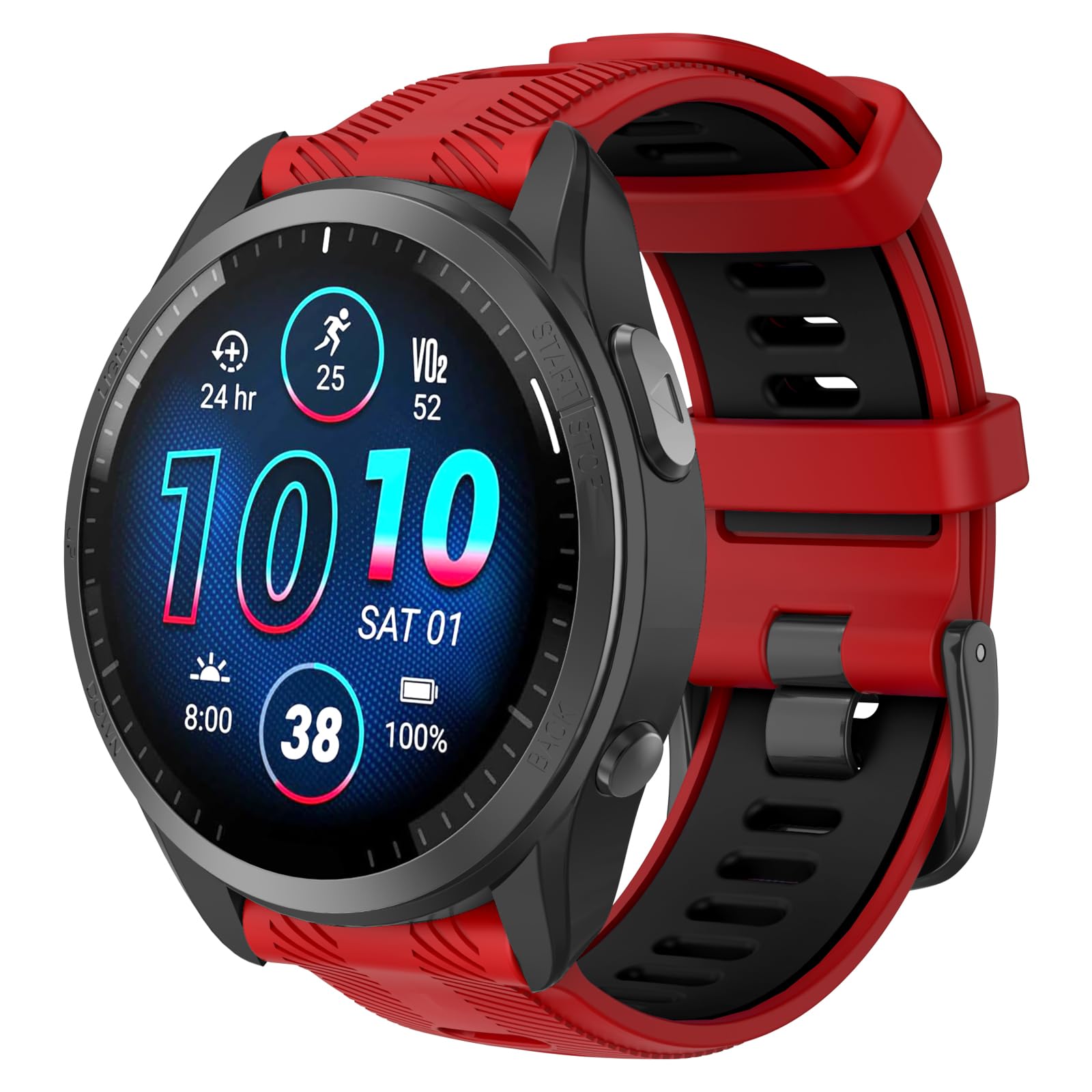 ISABAKE 22mm Watch Strap for Garmin Forerunner 965/955, Silicone Replacement Band for Forerunner 945/935, Fenix 5