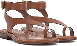 Vince Camuto Women's Liba Flat Sandal, Caramello, 6.5