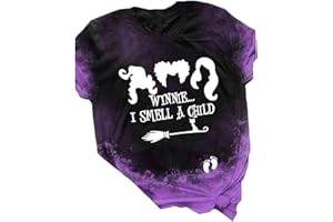 MNLYBABY Winnie I Smell a Child Tshirt Maternity Halloween Shirt Women Funny Pregnancy Announcement Shirt Hocus Pocus Tee Top