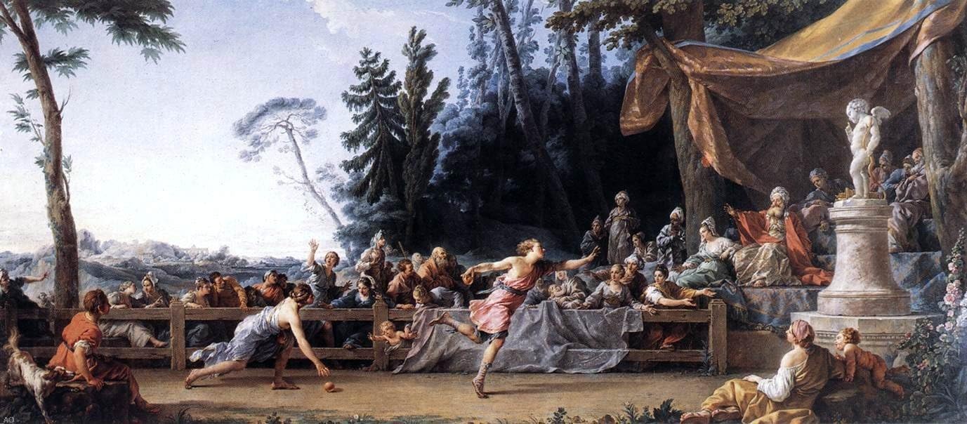 Art Oyster Noel Halle The Race Between Hippomenes and Atalanta - 15" x 30" Premium Canvas Print
