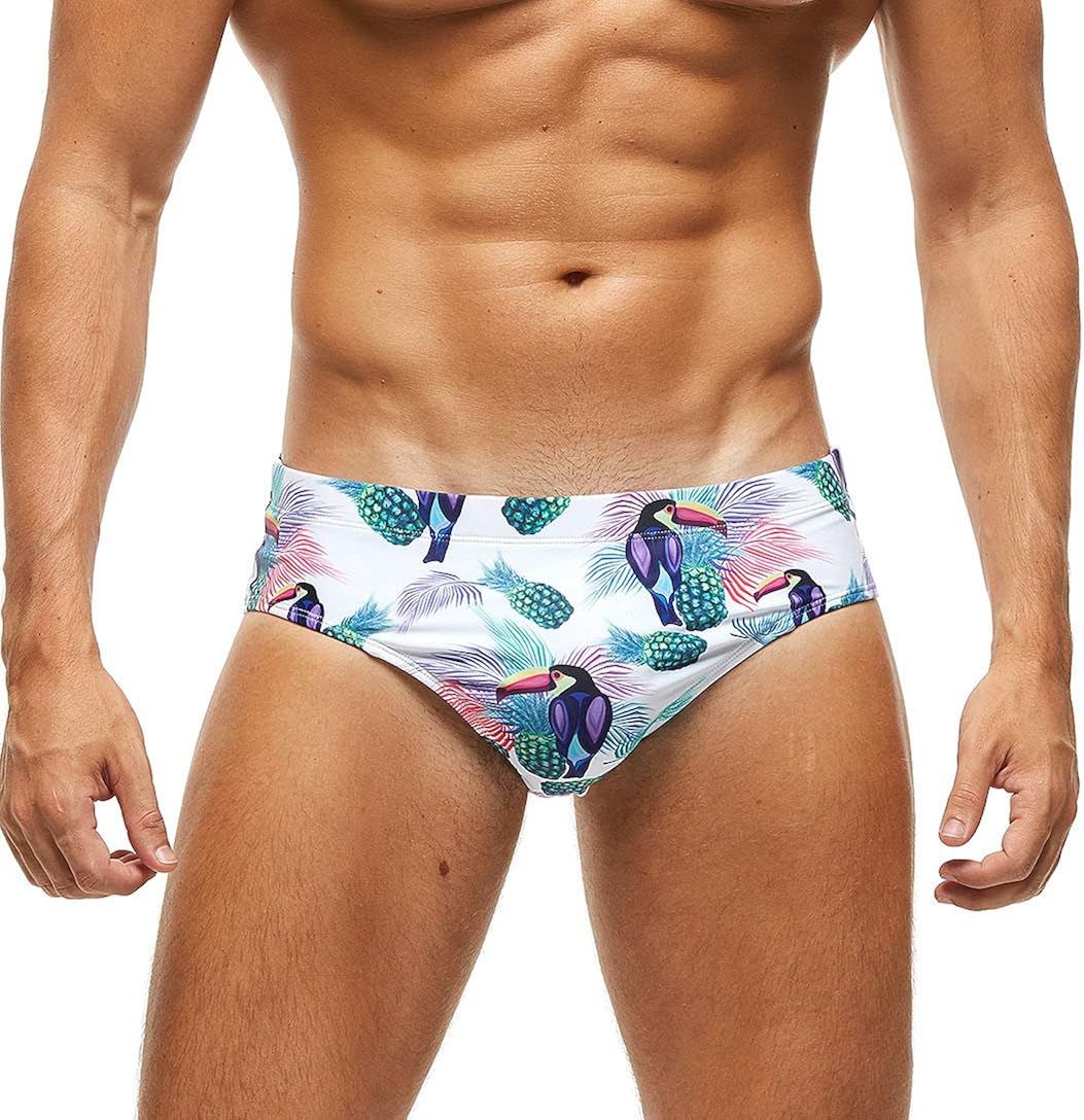 AIMPACT Mens Swim Briefs Quick Dry Nylon Bathing Suits for Men, Padding