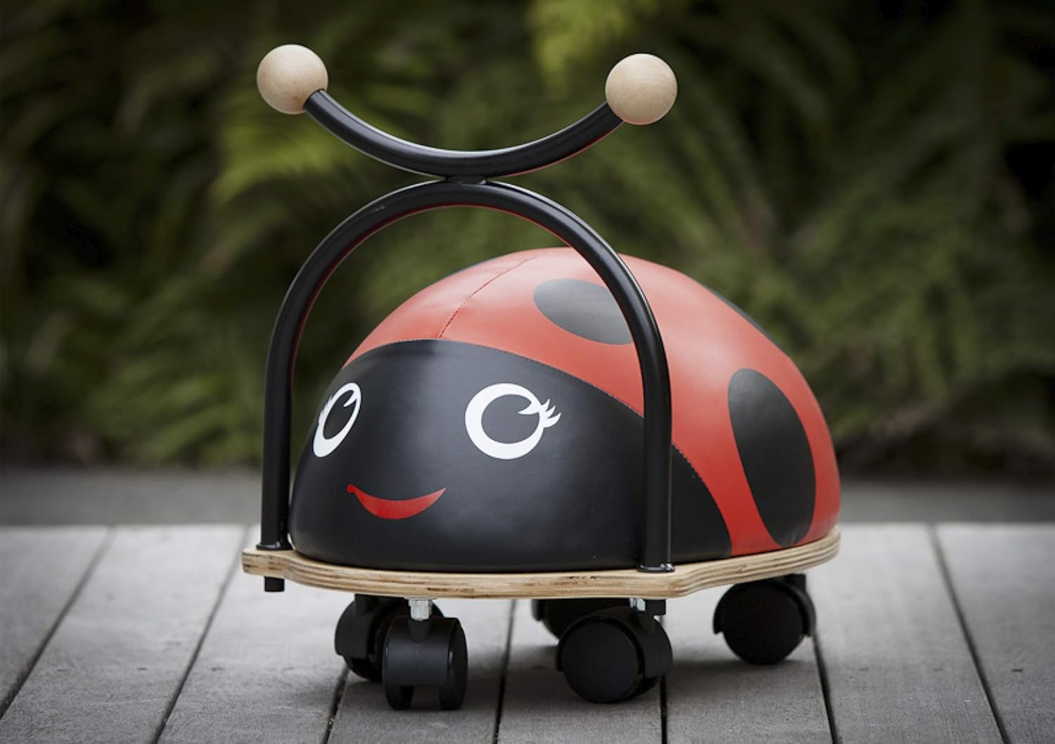 wooden ladybug ride on