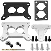 Carburetor Adapter Plate with Throttle Linkage fits Jeep AMC | Compatible with CJ 258 4.2L 6 Cylinder, BBD Carter to Ford Motorcraft 2100 2150 Swap