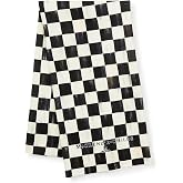 MACKENZIE-CHILDS Cotton Dish Towel, Black-and-White Courtly Check | Washable printed towel for kitchen decor, 18" x 26"