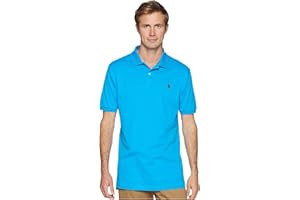 U.S. Polo Assn. Men's Solid Short Sleeve Interlock Polo Shirt, Golf Shirts for Men, Business Casual Polos
