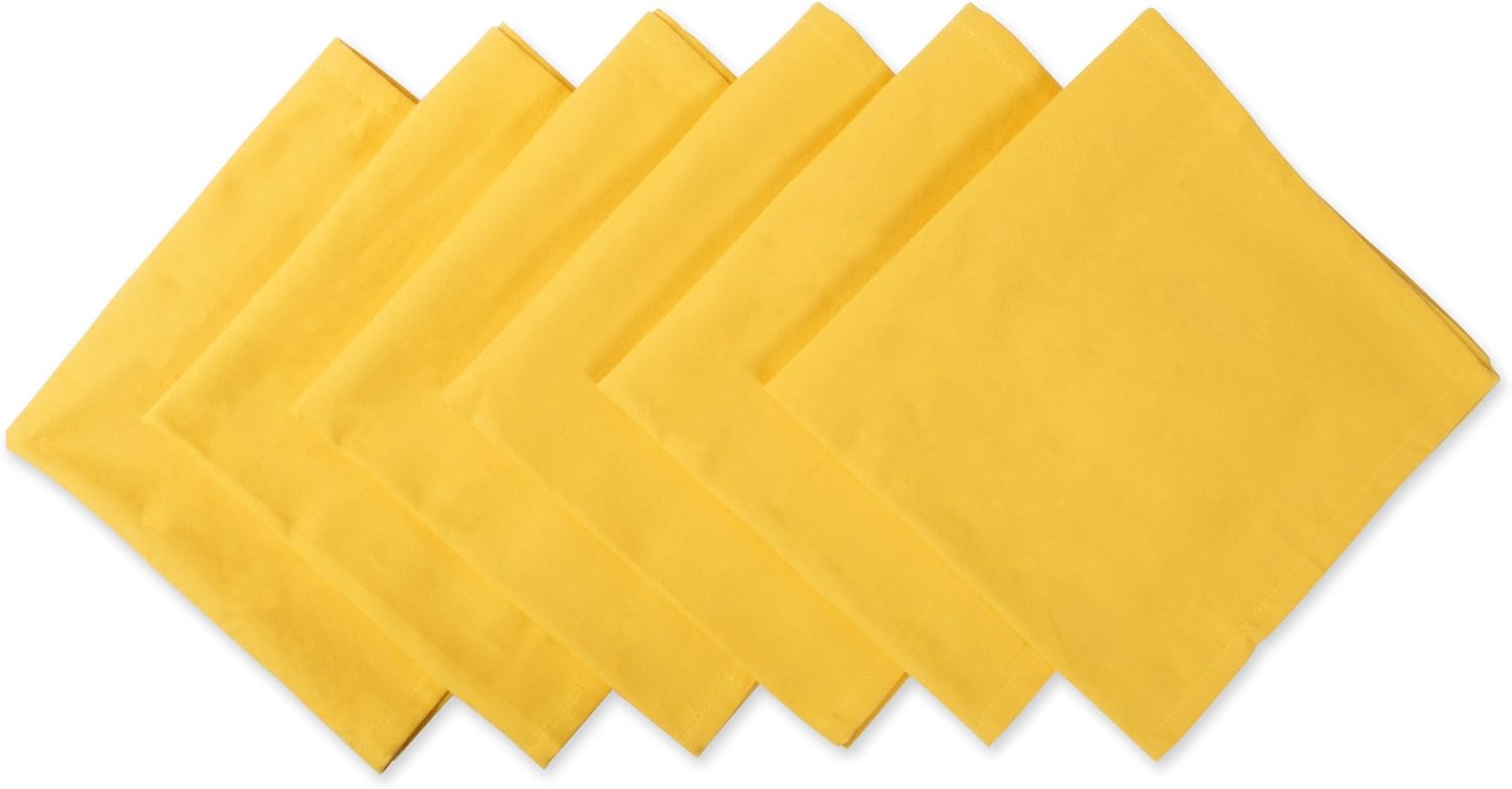 Best yellow fabric kitchen table napkins with rings