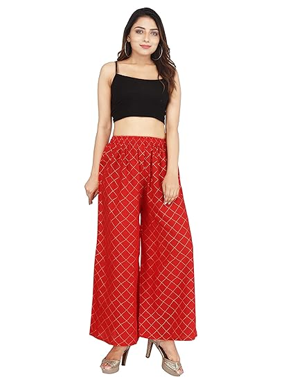 Rayon Printed Palazzo Pants for Women Girls