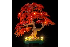 Hilighting Upgraded Led Light Kit Compatible with Lego Japanese Red Maple Bonsai Tree Building Set, Decorative Plant Decor Compatible with Lego 10348 (Model Not Included)