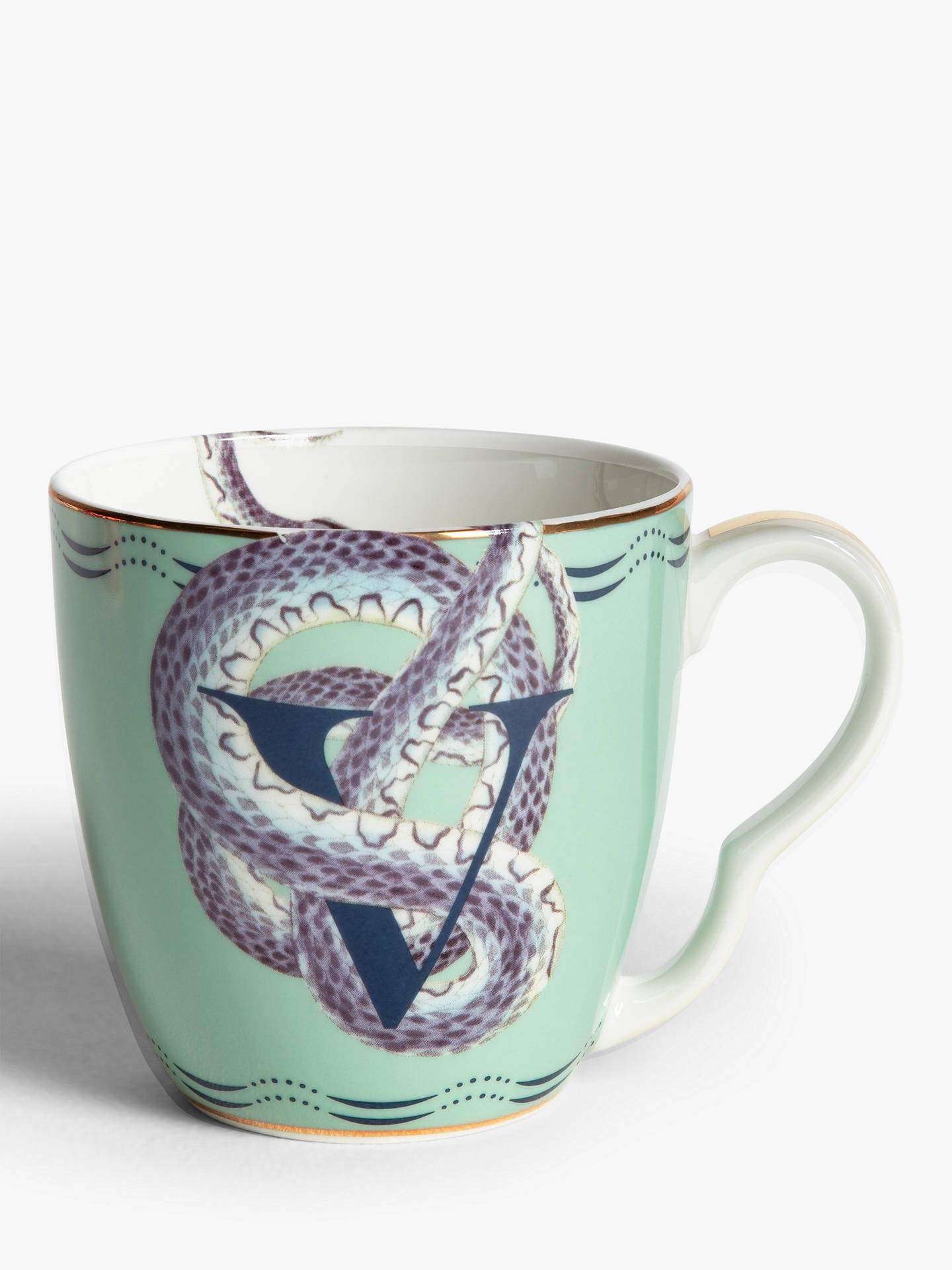 Yvonne Ellen Alphabet Mug V, Bone China