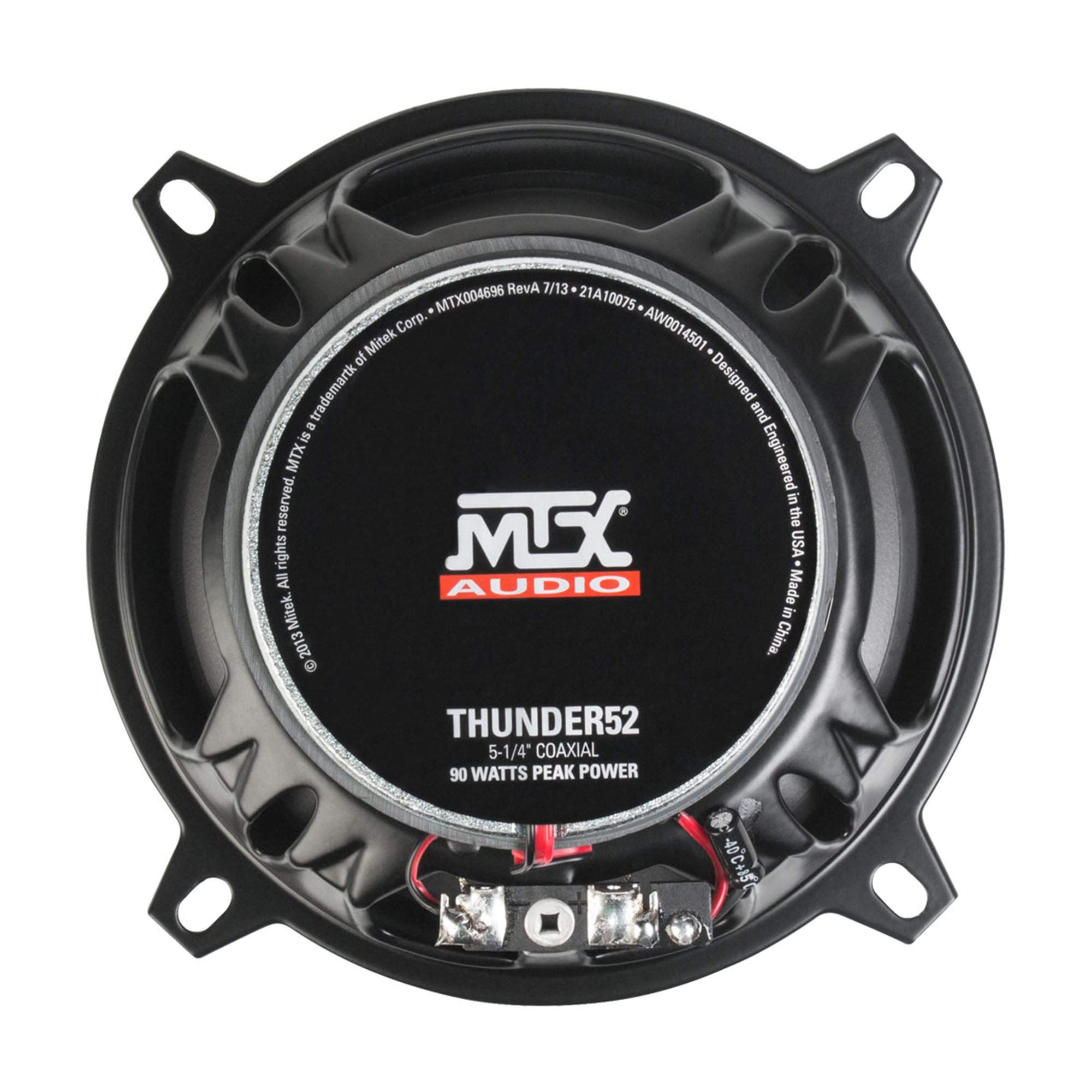 MTX Audio THUNDER52 Thunder Coaxial Speakers - Set of 2, 5.25 Inch 2-Way