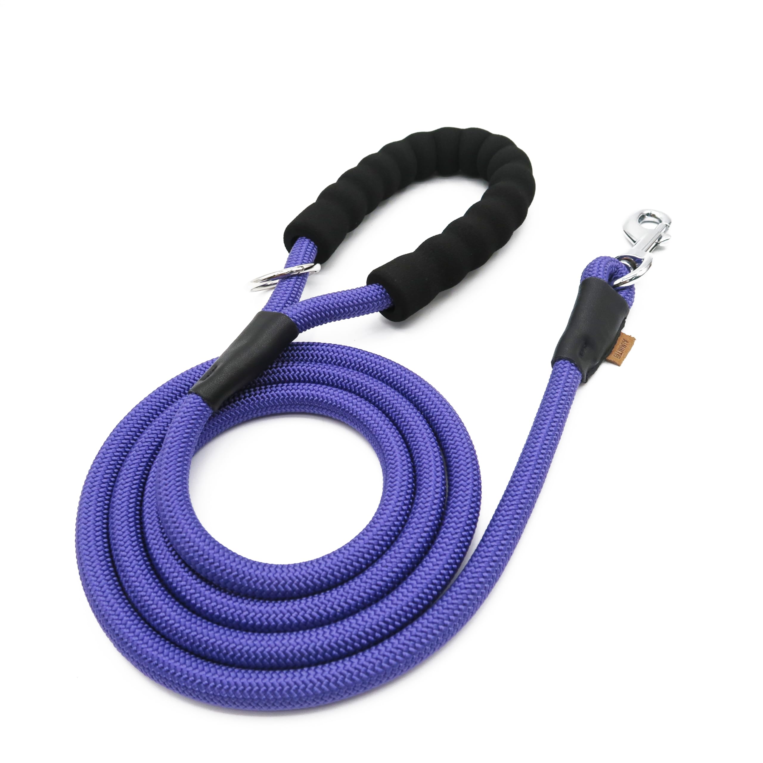 Aiminto Dog Leash, Braided Rope Traction – Walking Training Lead for Medium/Large Dogs ((1/2") - 6FT, Purple)