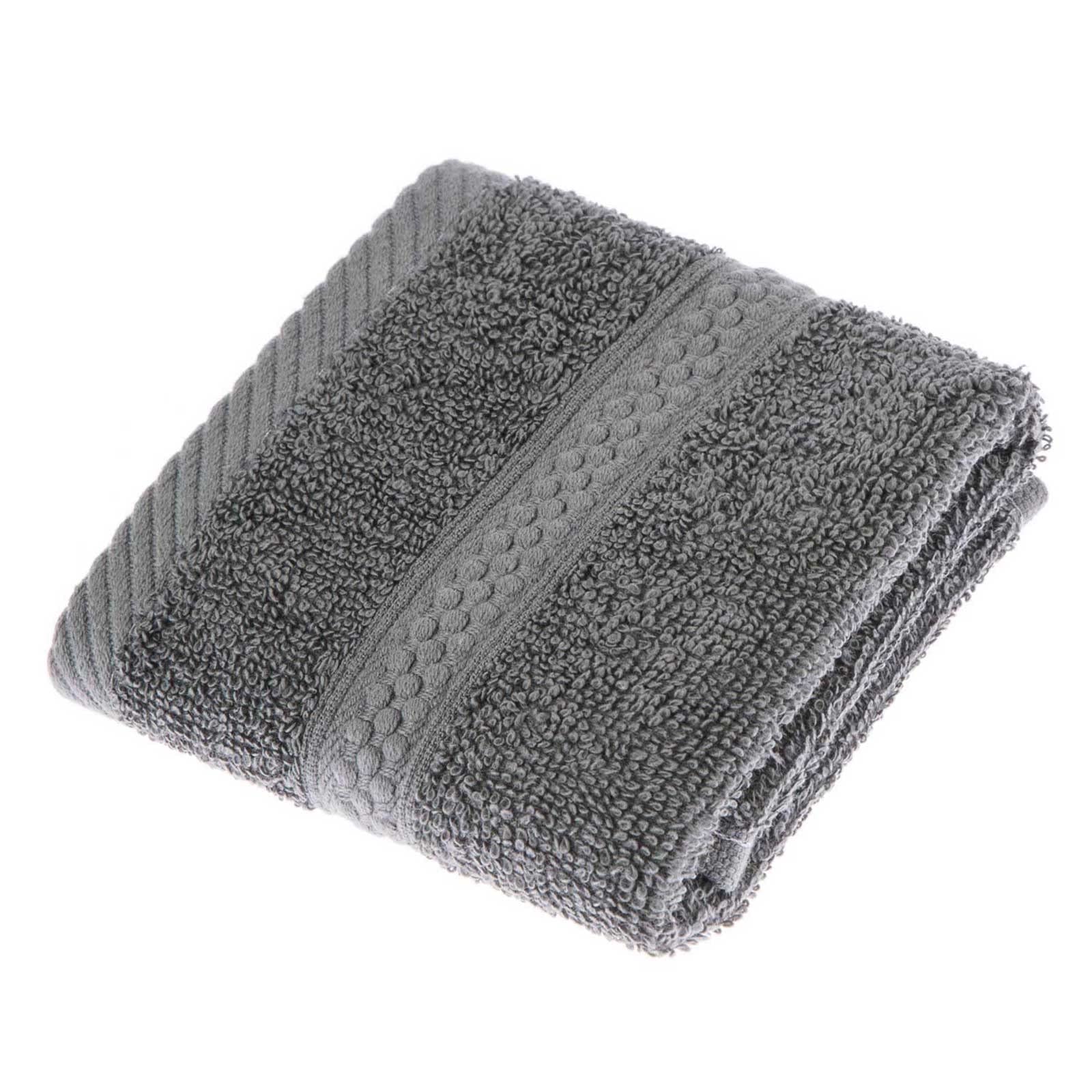 HOMESCAPES Charcoal Grey Turkish Cotton Face Cloth Flannel Super Soft Thick & Absorbent 500 GSM Towel Heavy Weight for everyday Luxury — image 1