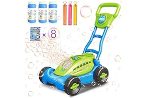 Zerhunt Bubble Machine| Outdoor Toys Bubble Lown Mower for Toddlers 1-3| Toddler Toys for Summer Outdoor Backyard Gardening Play| Christmas Party Favor Birthday Gifts for Preschool Toddlers Boys Girls