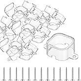 Kittmip 120 Pcs Mount Compatible with 200 ft Govee Pro H706 H806 Permanent Outdoor Lights Brackets with Screws for Soffit, Clip Replace Glue (Clear)