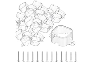 Kittmip 120 Pcs Mount Compatible with 200 ft Govee Pro H706 H806 Permanent Outdoor Lights Brackets with Screws for Soffit, Clip Replace Glue (Clear)