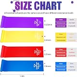 COFOF Resistance Bands Set 4 Levels 1.8m with Carry Bag Yoga Pilates view 2