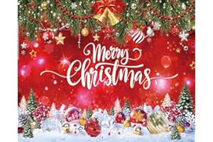 DUDAACVT 7x5ft Christmas Backdrop Merry Christmas Banner Party Decoration Xmas Photography Background Photo Props for Winter Holiday New Year Eve Family Party Decoration Banner