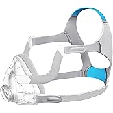 Replacement F20-Style Fabric Mask Set (Medium) - No Silicone Contact, CPAP Full Face Cushion Combo for Airfit F20 & Airtouch F20, Effictive Moisture-Wicking for All-Night Dryness & Comfort (No Elbow)