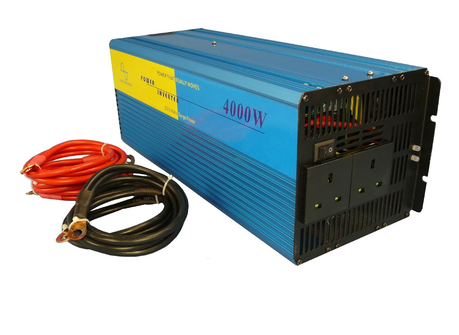 Sunshine Power Inverter 4000W Pure Sine Wave DC 12V to AC 230V ...