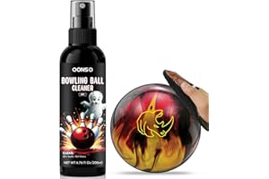 QONS Bowling Ball Cleaner Spray - 1 Pack Bowling Cleaner Set with Cleaning Towel, Portable Bowling Accessories Kit - Removes Oil, Stains & Scuffs - Enhances Grip, Restores Tack & Prolongs Lifespan of Ball