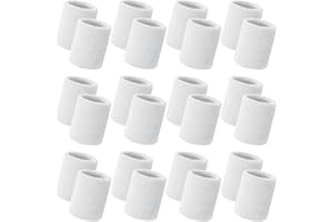 Bememo 24 Pcs Wrist Sweatbands Bulk Sports Wrist Bands for Men Women Breathable Athletic Tennis Wristbands Stretchy Absorbent Cotton Terry for Basketball, Baseball, Gym, Working Out