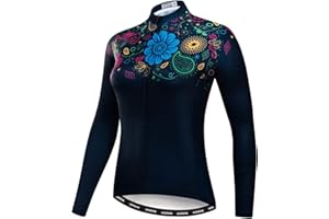 Hotlion Women's Cycling Jersey Long Sleeve Bike Jacket Autumn Bicycle Clothing Tops