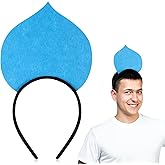 Hoteam Blue Wig Crazy Hair Headband Costume Blue Headband Spirit Accessories for Halloween Cosplay Party